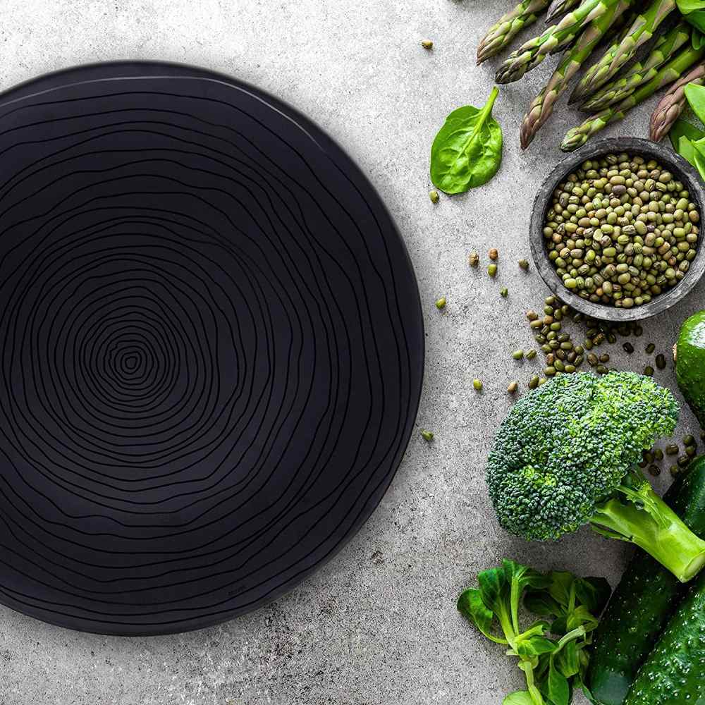 Reusable Plastic Dinnerware Set (Organica Black): image 4