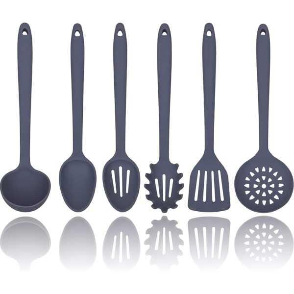 gray silicone cooking utensils set